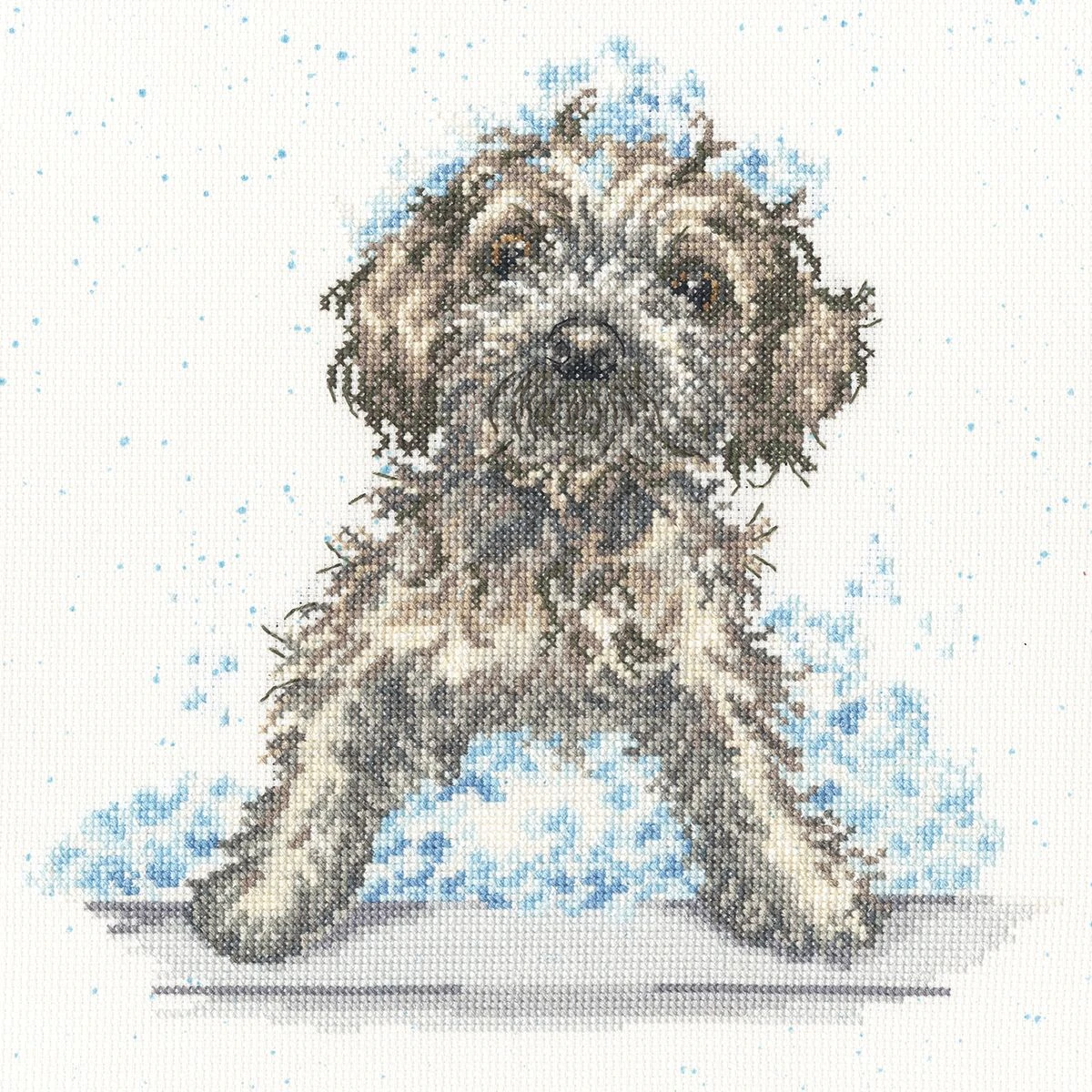 'Bubbles And Barks' Dog Cross Stitch 3 'Bubbles And Barks' Dog Cross Stitch