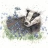 'Bluebell Wood' Badger Cross Stitch -Home Furnishing Store xhd31 bluebell wood med2
