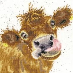 'Mooo' Cow Cross Stitch
