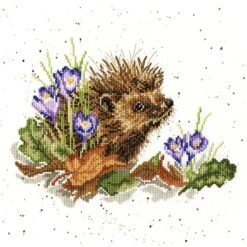 'New Beginnings' Hedgehog Cross Stitch