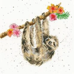 'Hanging Around' Sloth Cross Stitch