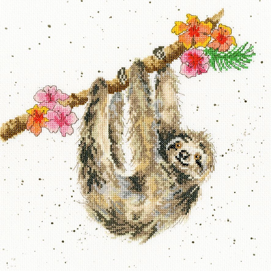 'Hanging Around' Sloth Cross Stitch 3 'Hanging Around' Sloth Cross Stitch
