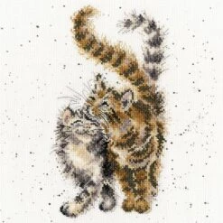 'Feline Good' Cat Cross Stitch