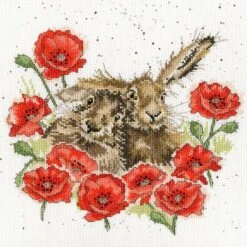 'Love Is In The Hare' Hare Cross Stitch