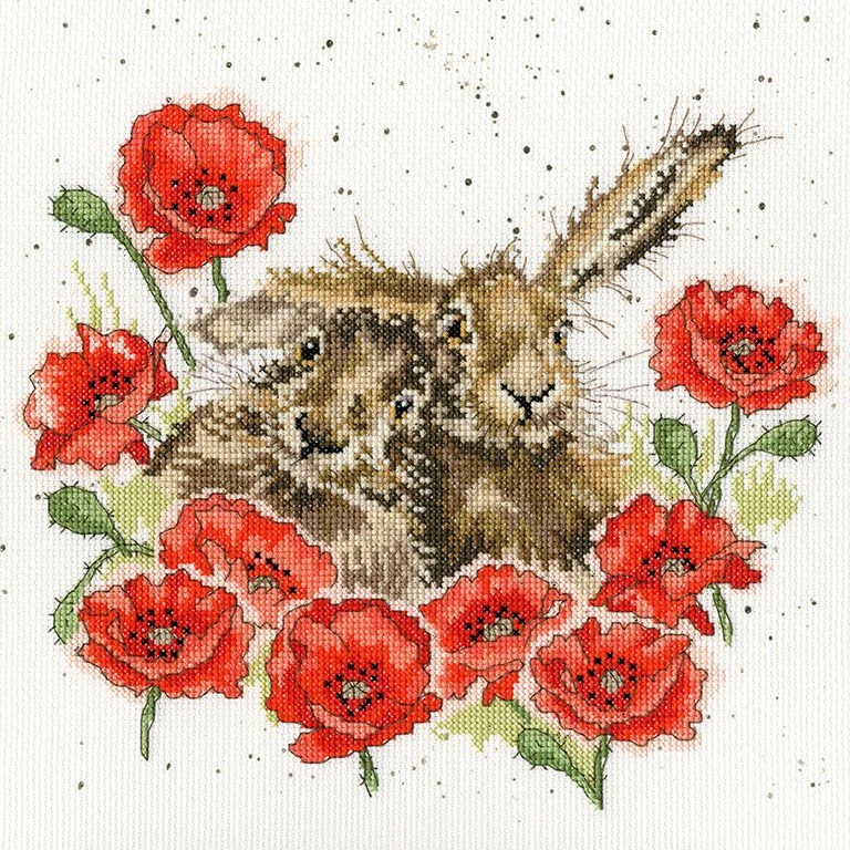 'Love Is In The Hare' Hare Cross Stitch 3 'Love Is In The Hare' Hare Cross Stitch