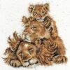 'Family Pride' Lion Cross Stitch -Home Furnishing Store xhd66 family pride small