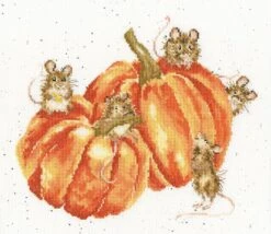 'Pumpkin, Spice And All Things Mice' Mouse Cross Stitch