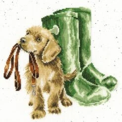 'Hopeful' Labrador Cross Stitch