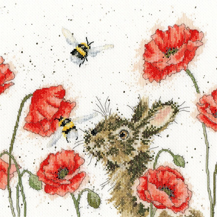 'Let It Bee' Rabbit Cross Stitch 3 'Let It Bee' Rabbit Cross Stitch