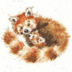 'Tree Hugger' Red Panda Cross Stitch