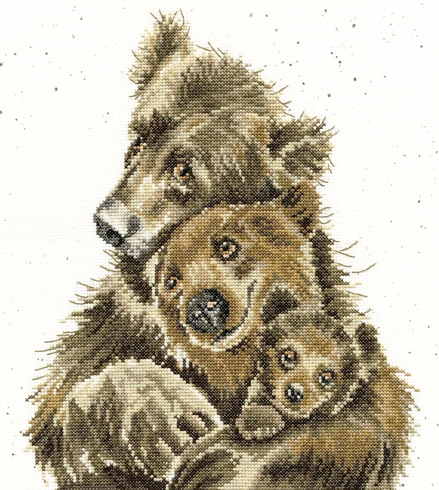 'Bear Hugs' Bear Cross Stitch 3 'Bear Hugs' Bear Cross Stitch