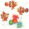 'Clowning Around' Clown Fish Cross Stitch -Home Furnishing Store xhd98