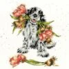 'Blooming With Love' Spaniel Cross Stitch
