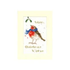 'Warm Wishes' Robin Cross Stitch Card