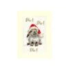 'Ho! Ho! Ho!' Rabbit Cross Stitch Card -Home Furnishing Store xmas49 a