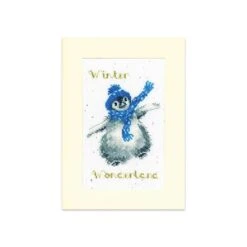'Winter Wonderland' Penguin Cross Stitch Card