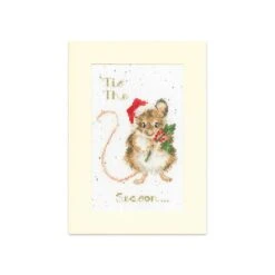 'Tis The Season' Mouse Cross Stitch Card