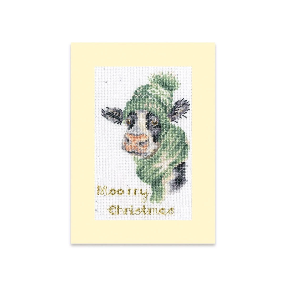 'Moo-rry Christmas' Cow Cross Stitch Card 3 'Moo-rry Christmas' Cow Cross Stitch Card